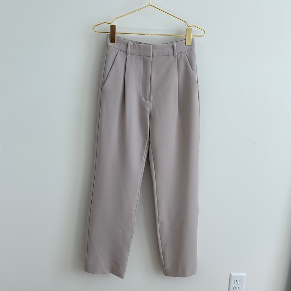 Abercrombie Tan Tailored Straight Pant
